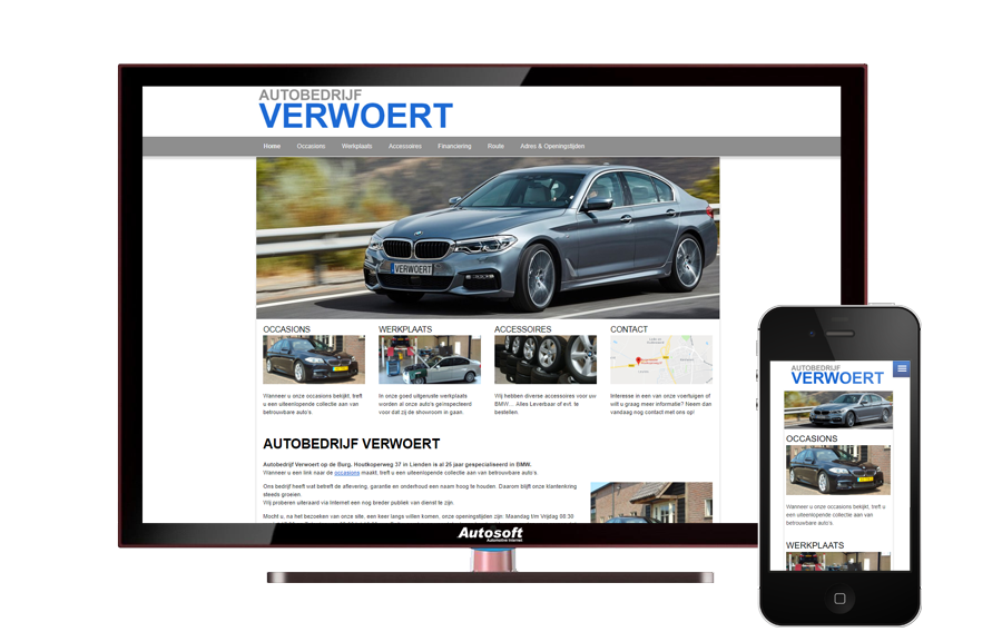 Kompania e makinave Verwoert - AutoWebsite Business Diablo