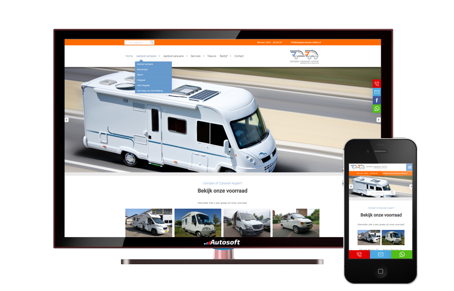캠퍼 및 캐러밴 온라인 - AutoWebsite Pro Matador